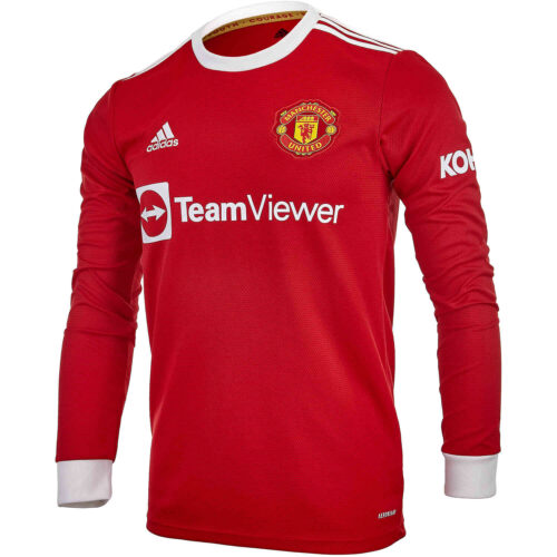 2021/22 adidas Anthony Elanga Manchester United L/S Home Jersey