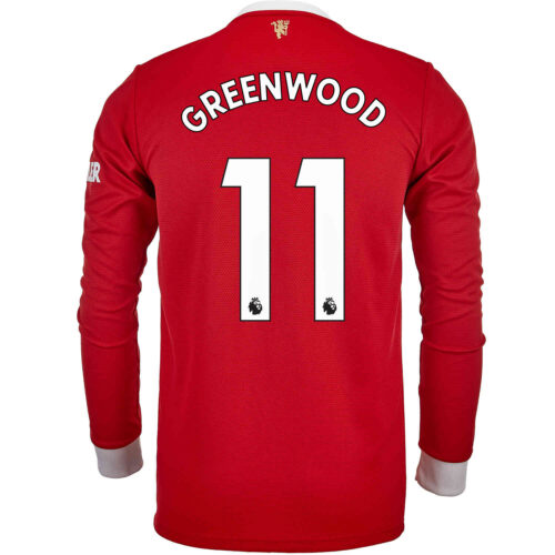 2021/22 adidas Mason Greenwood Manchester United L/S Home Jersey