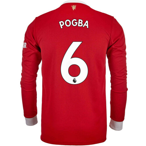 2021/22 adidas Paul Pogba Manchester United L/S Home Jersey
