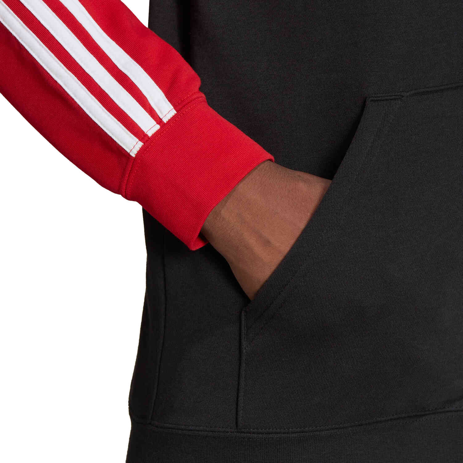 adidas Manchester United 3-Stripes Full-zip Hoodie - Real Red/Black ...