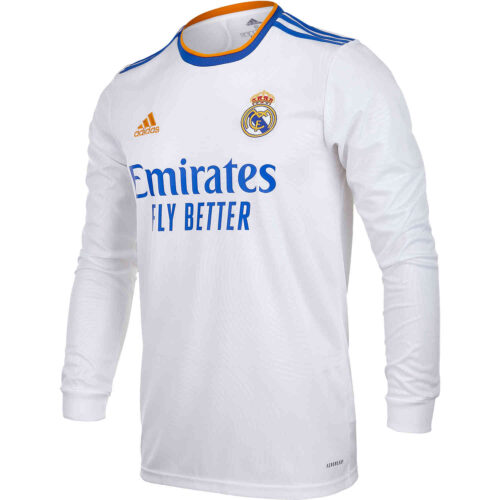 2021/22 adidas David Alaba Real Madrid L/S Home Jersey