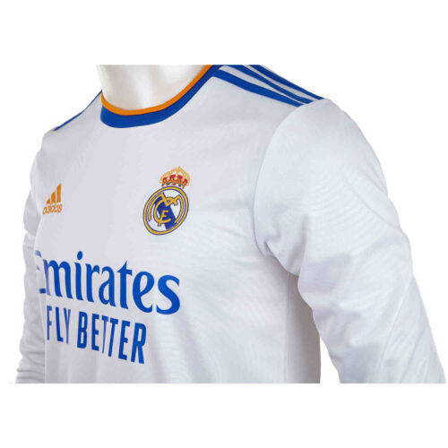 2021/22 adidas Eder Militao Real Madrid L/S Home Jersey