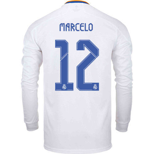 2021/22 adidas Marcelo Real Madrid L/S Home Jersey