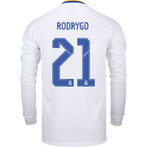 2021/22 adidas Rodrygo Real Madrid L/S Home Jersey