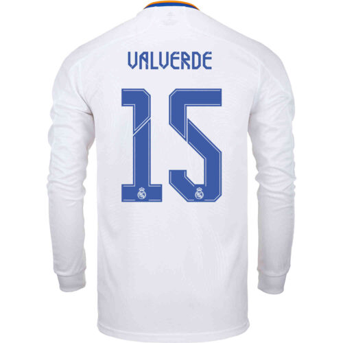 2021/22 adidas Federico Valverde Real Madrid L/S Home Jersey