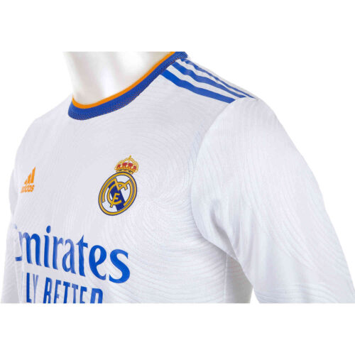 2021/22 adidas Casemiro Real Madrid L/S Home Authentic Jersey