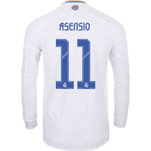 2021/22 adidas Marco Asensio Real Madrid L/S Home Authentic Jersey