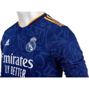 2021/22 adidas Real Madrid L/S Away Authentic Jersey - SoccerPro