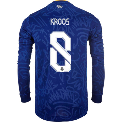 2021/22 adidas Toni Kroos Real Madrid L/S Away Authentic Jersey