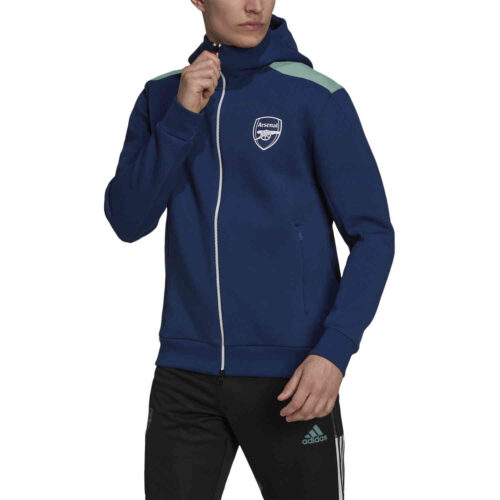 adidas Arsenal ZNE Hooded Jacket – Mystery Blue/Scarlet