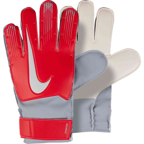 Nike Match Goalkeeper Gloves – Youth – Light Crimson/Wolf Grey/Pure Platinum