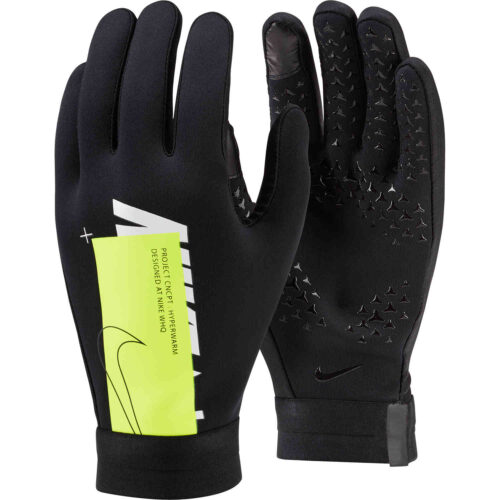 Nike Air Hyperwarm Academy Fieldplayer Gloves – Black/Volt