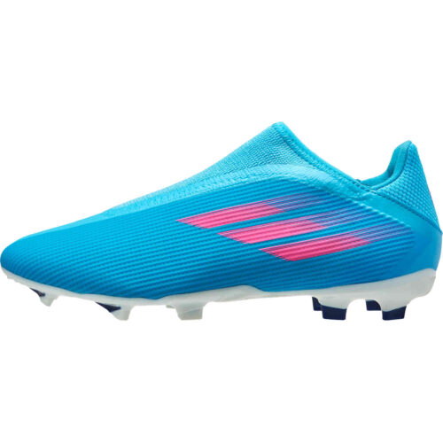 Kids adidas Laceless X Speedflow.3 FG – Sapphire Edge