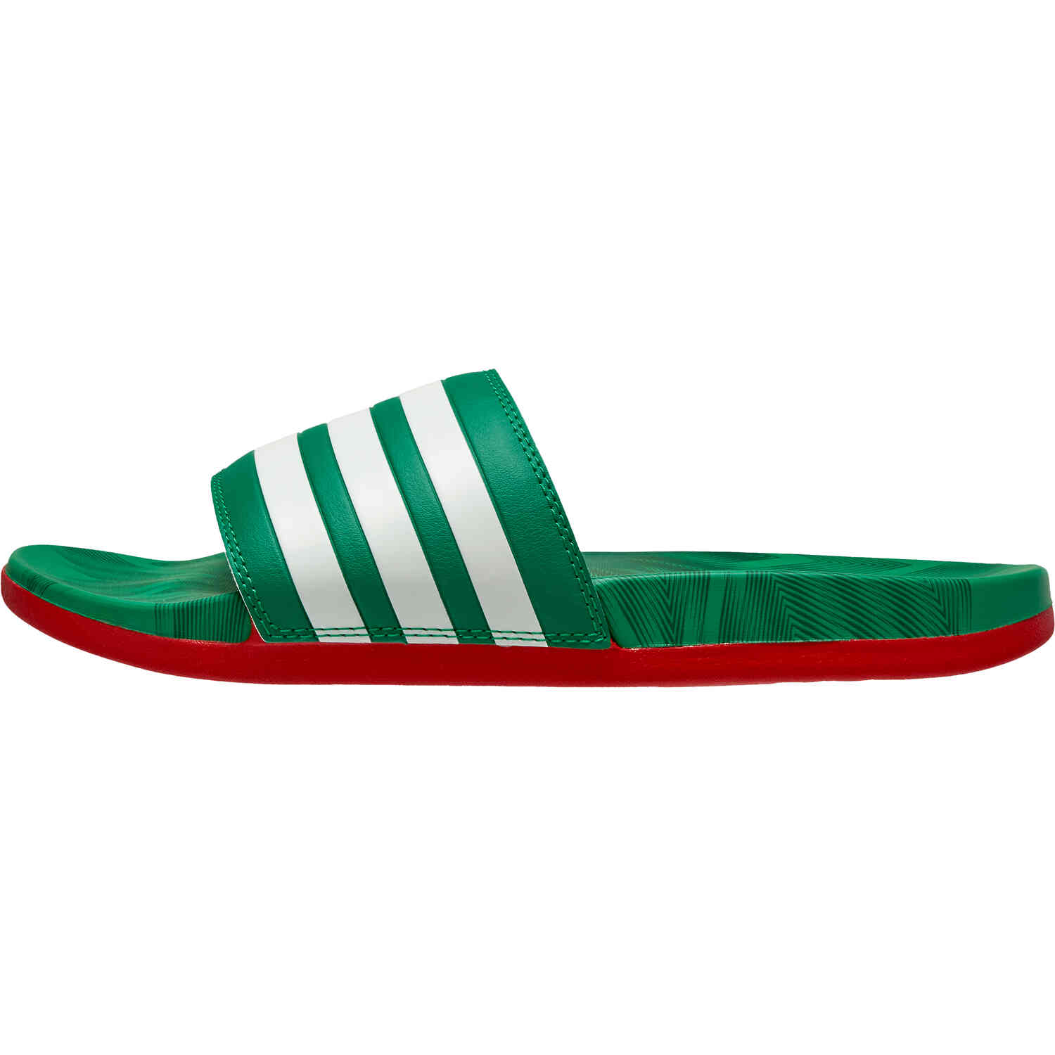 Green top adidas sandals