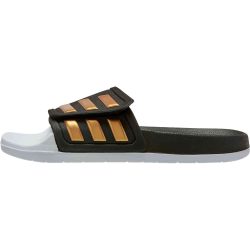 adidas Germany Adilette TND Slides - Black & Tactile Gold with White - SoccerPro