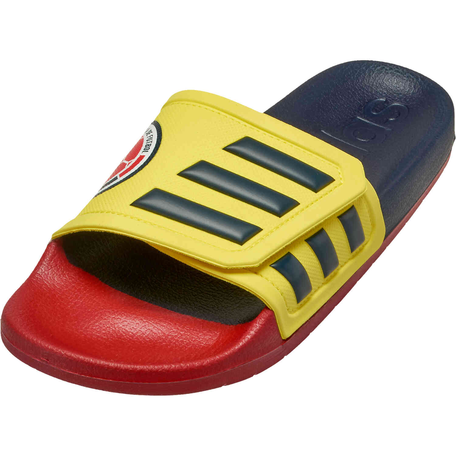 discord adjective shade adidas Colombia Adilette TND Slides - Bright Yellow & Navy with Power Red -  SoccerPro