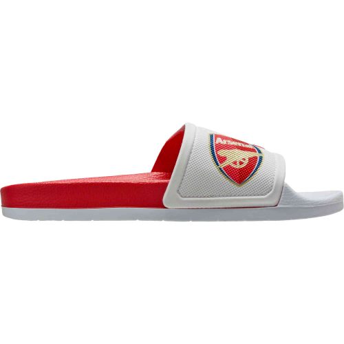 adidas Arsenal Adilette Slides – White & Scarlet