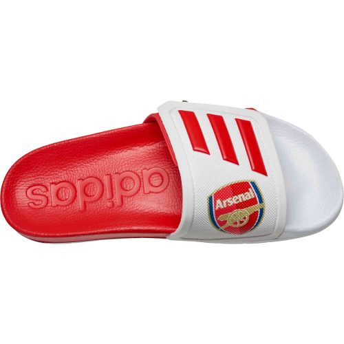 adidas Arsenal Adilette Slides – White & Scarlet