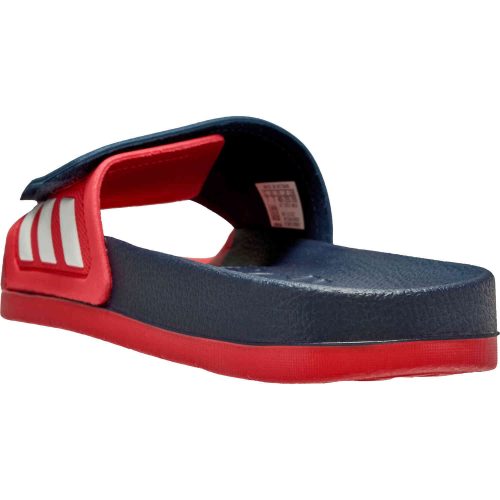 adidas Bayern Munich Adilette Slides – Navy & White with Scarlet