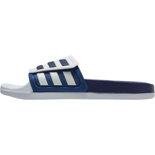 adidas Real Madrid Adilette Slides – White & Dark Blue