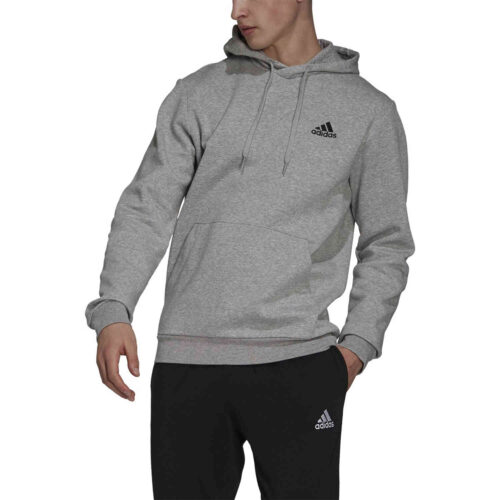 adidas Essentials Cozy Hoodie – Medium Grey Heather/Black