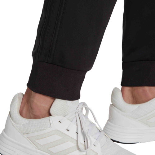 adidas Tapered 3-Stripes Track Pants – Black/Black
