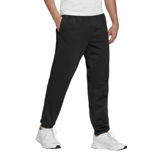 adidas Tapered 3-Stripes Track Pants – Black/Black