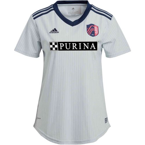 Womens adidas STLSC Away Jersey – Clear Grey/Night Indigo