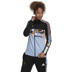 Womens adidas Track Jacket - Black - SoccerPro