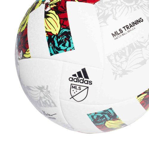 adidas MLS Training Soccer Ball – White & Solar Yellow with Power Blue