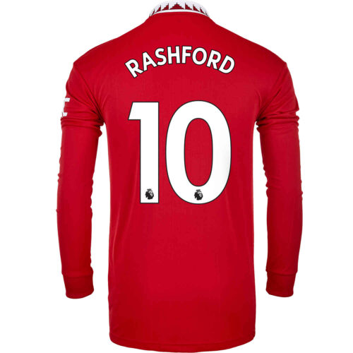 2022/23 adidas Marcus Rashford Manchester United L/S Home Jersey