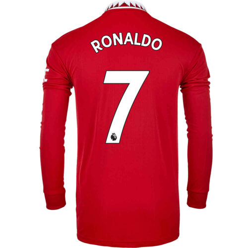 2022/23 adidas Cristiano Ronaldo Manchester United L/S Home Jersey