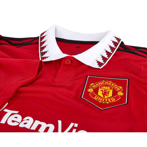 2022/23 Kids adidas Anthony Elanga Manchester United Home Jersey