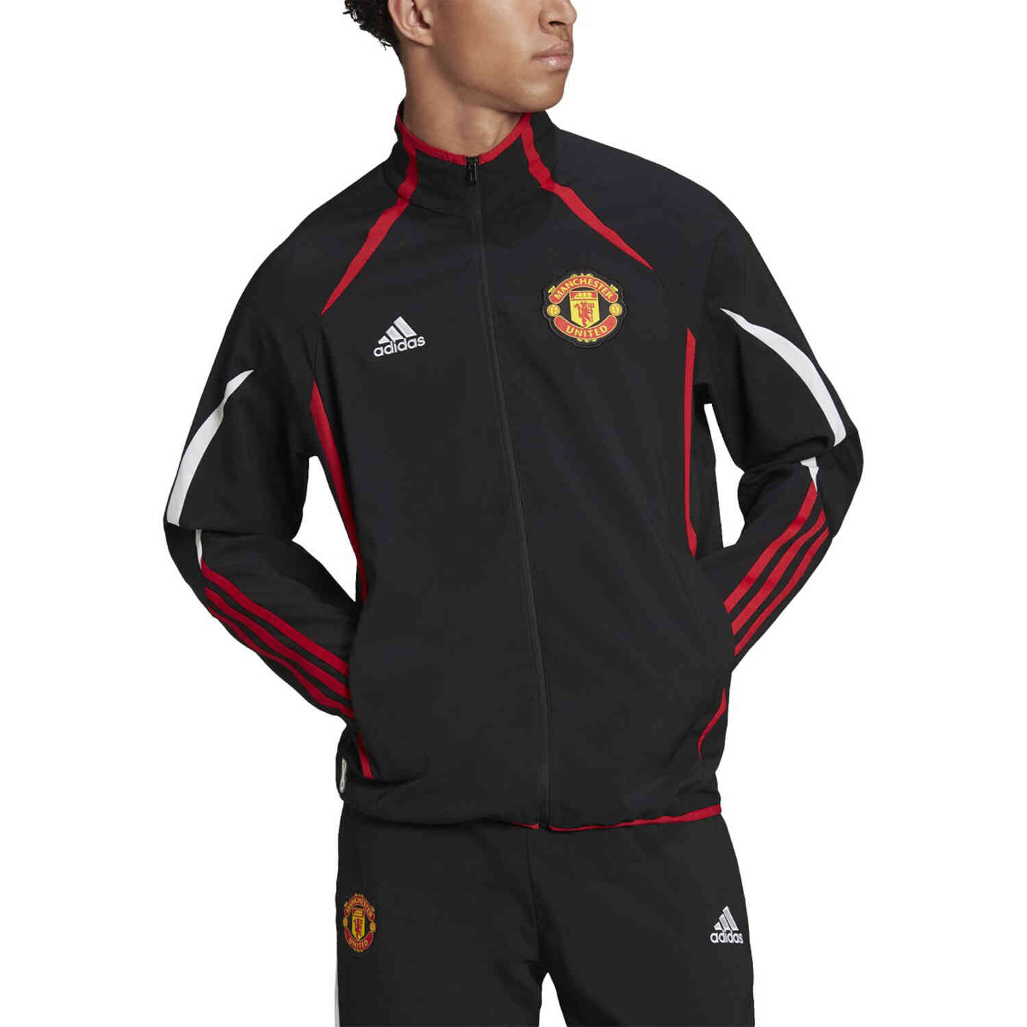 Slechthorend eigenaar scherp adidas Manchester United Teamgeist Woven Jacket - Black - SoccerPro