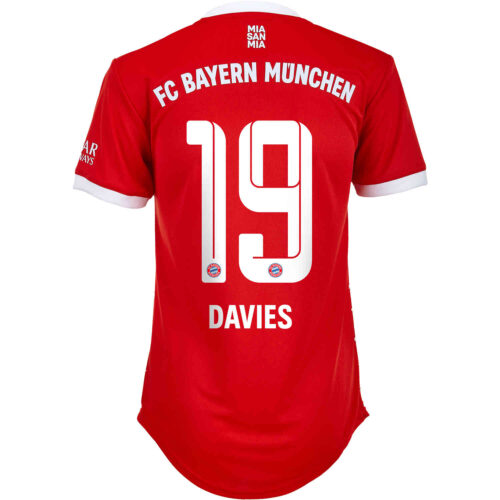 2022/23 Womens adidas Alphonso Davies Bayern Munich Home Jersey