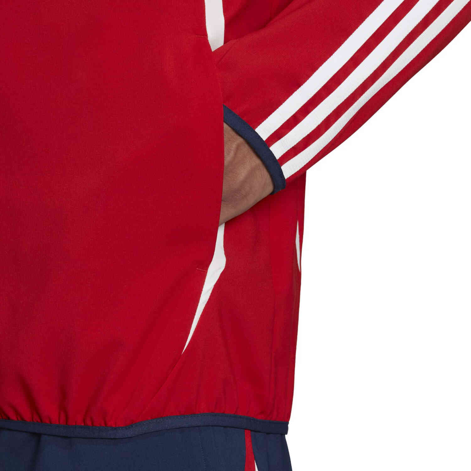 adidas Bayern Munich Teamgeist Woven Jacket - FCB True Red/Night Indigo ...