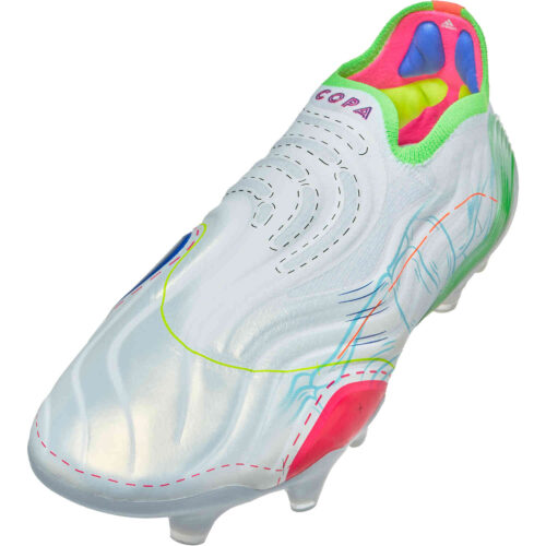 adidas Inside Out Copa Sense+ FG – White with Solar Yellow & Shock Pink