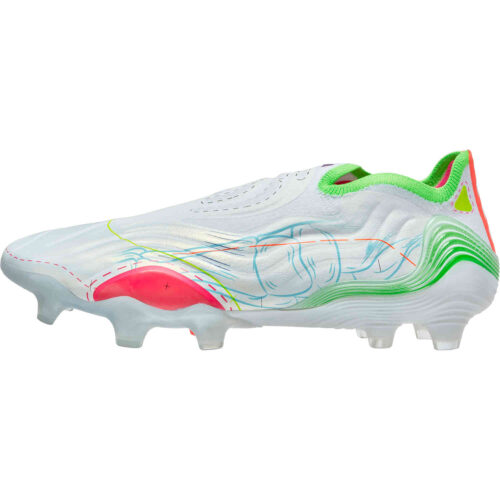 adidas Inside Out Copa Sense+ FG – White with Solar Yellow & Shock Pink