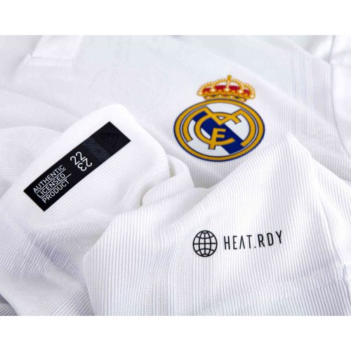 2022/23 adidas Vinicius Junior Real Madrid L/S Home Authentic Jersey
