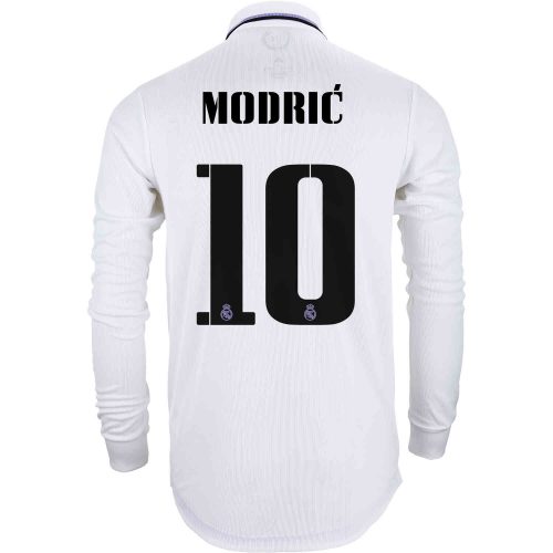 2022/23 adidas Luka Modric Real Madrid L/S Home Authentic Jersey