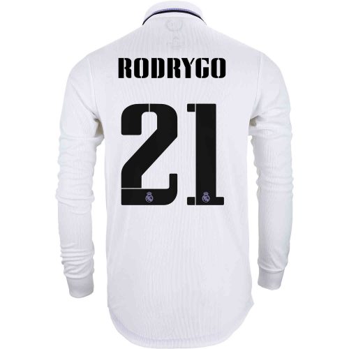 2022/23 adidas Rodrygo Real Madrid L/S Home Authentic Jersey
