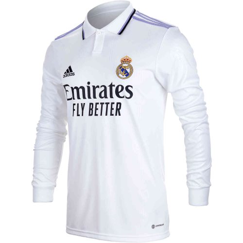 2022/23 adidas Vinicius Junior Real Madrid L/S Home Jersey
