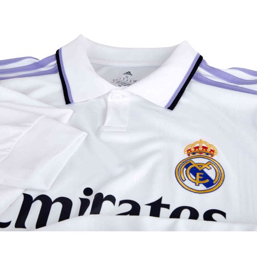 2022/23 adidas Kylian Mbappe Real Madrid L/S Home Jersey