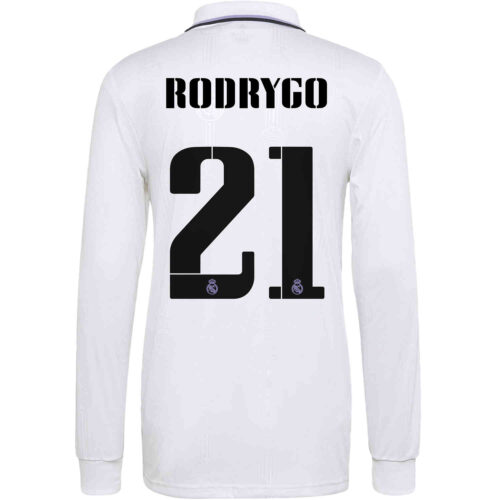 2022/23 adidas Rodrygo Real Madrid L/S Home Jersey
