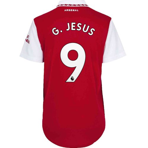 2022/23 Womens adidas Gabriel Jesus Arsenal Home Jersey
