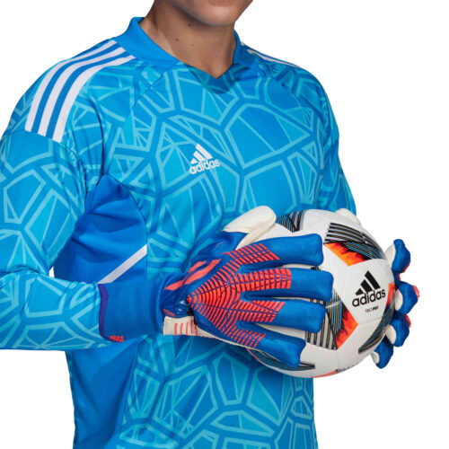 adidas Predator Pro Fingersave Goalkeeper Gloves – Sapphire Edge