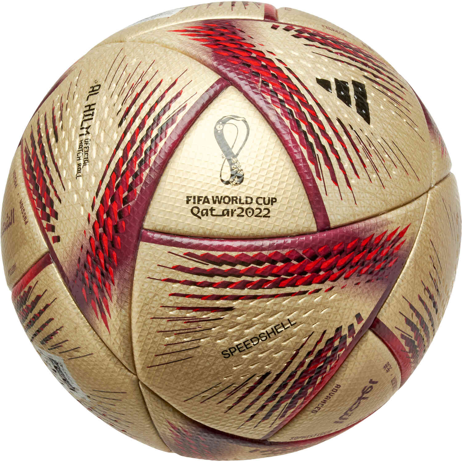adidas World Cup Al Hilm Pro Official Match Soccer Ball Metallic Gold