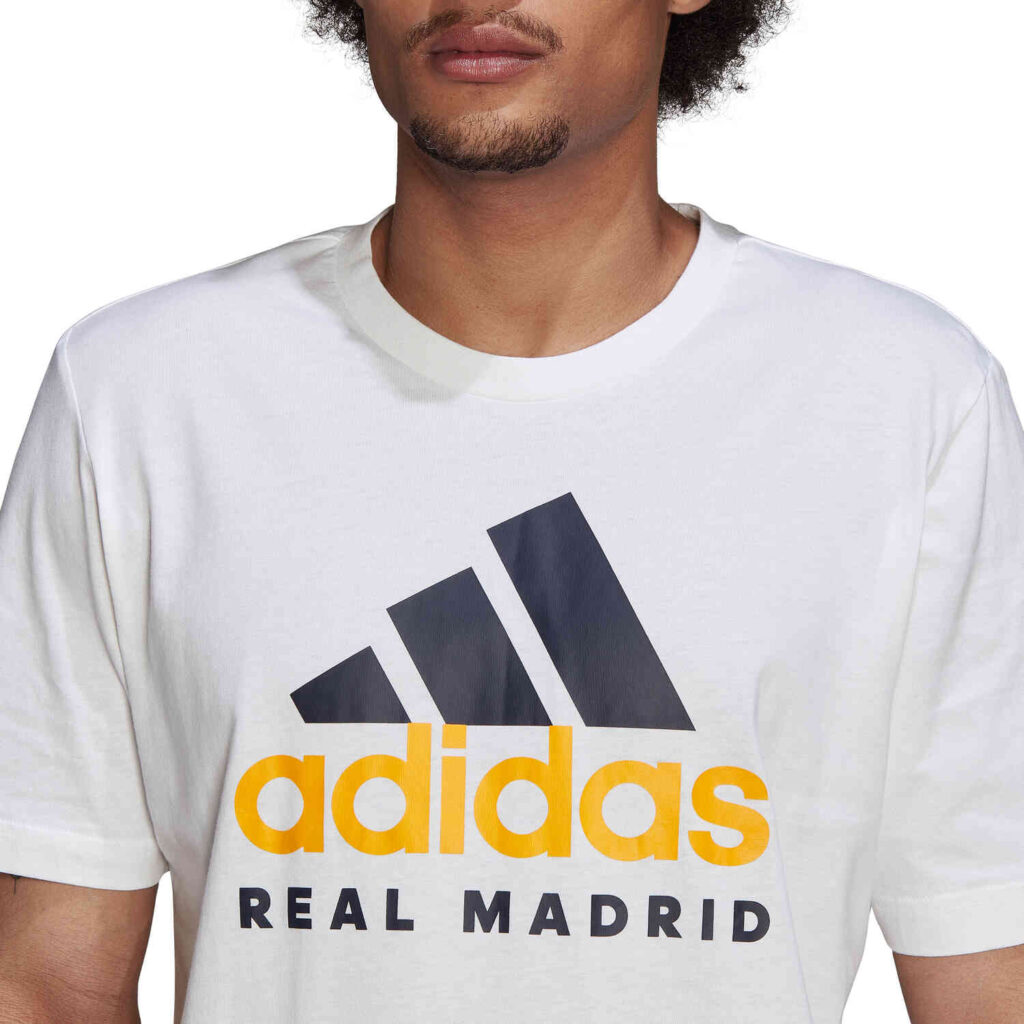 adidas Real Madrid Graphic Tee - White - SoccerPro