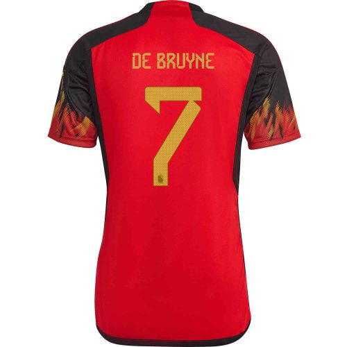 2022 adidas Kevin De Bruyne Belgium Home Jersey
