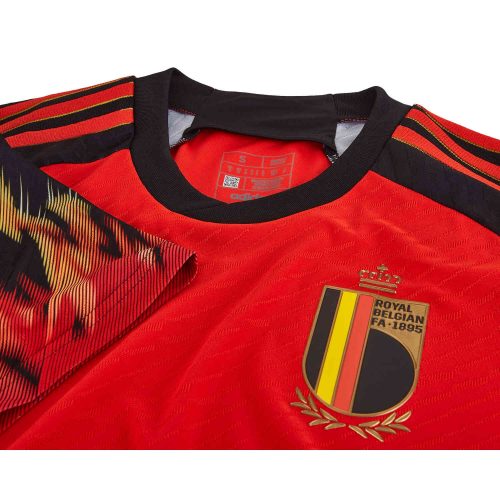 2022 adidas Eden Hazard Belgium Home Authentic Jersey